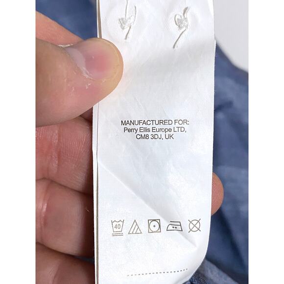 Penguin Heritage Slim Fit Plaid Button Shirt Mens XXL Blue Gray Preppy Classic - Picture 9 of 11